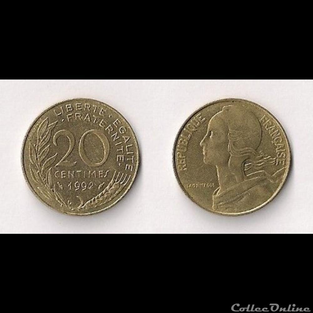 20 Cts Marianne 1992 monnaie france moderne 20 cts marianne 1992