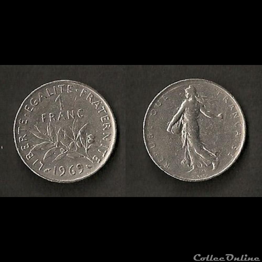 monnaie france moderne 1 franc semeuse 1969