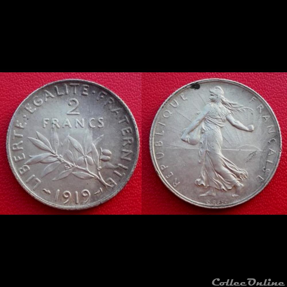 2 Francs Semeuse 1919 monnaie france moderne 2 francs semeuse 1919