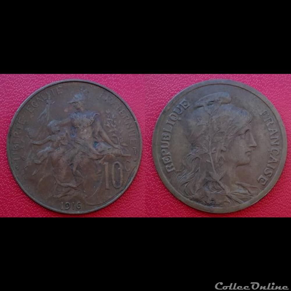 10 Cts Daniel-Dupuis 1916 étoile monnaie france moderne 10 cts daniel dupuis 1916 etoile
