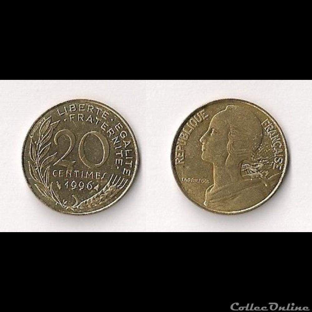 monnaie france moderne 20 cts marianne 1996