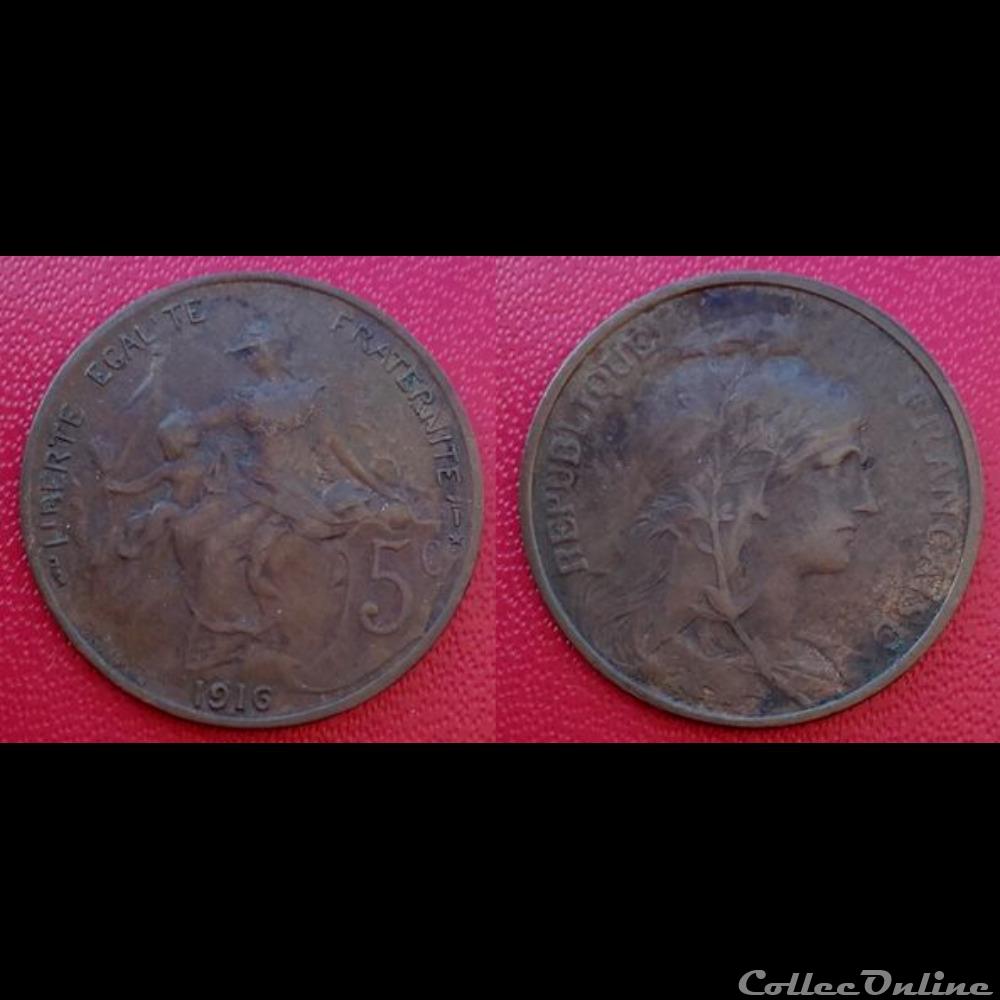 5 Cts Daniel-Dupuis 1916 étoile monnaie france moderne 5 cts daniel dupuis 1916 etoile