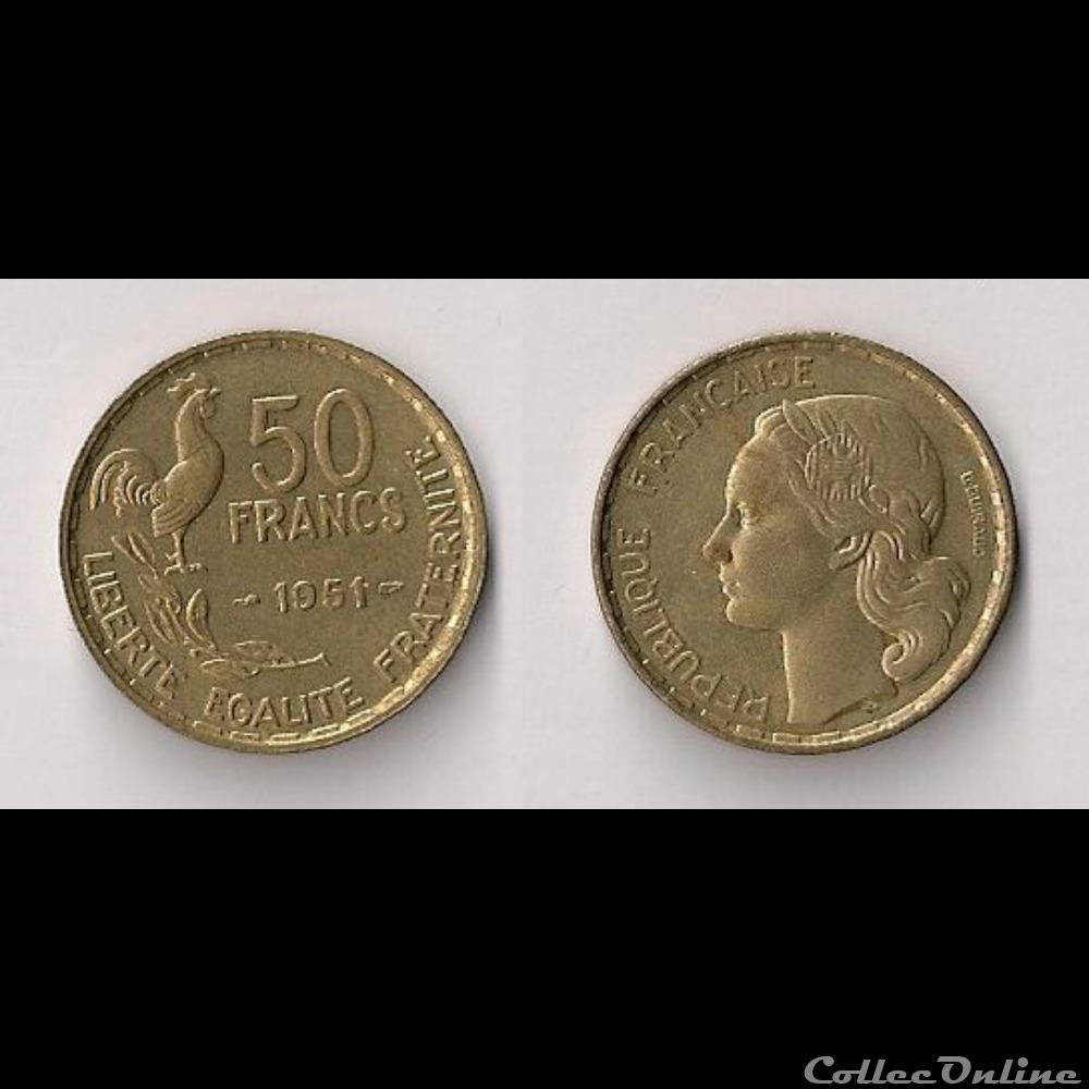 50 Francs Guiraud 1951 monnaie france moderne 50 francs guiraud 1951