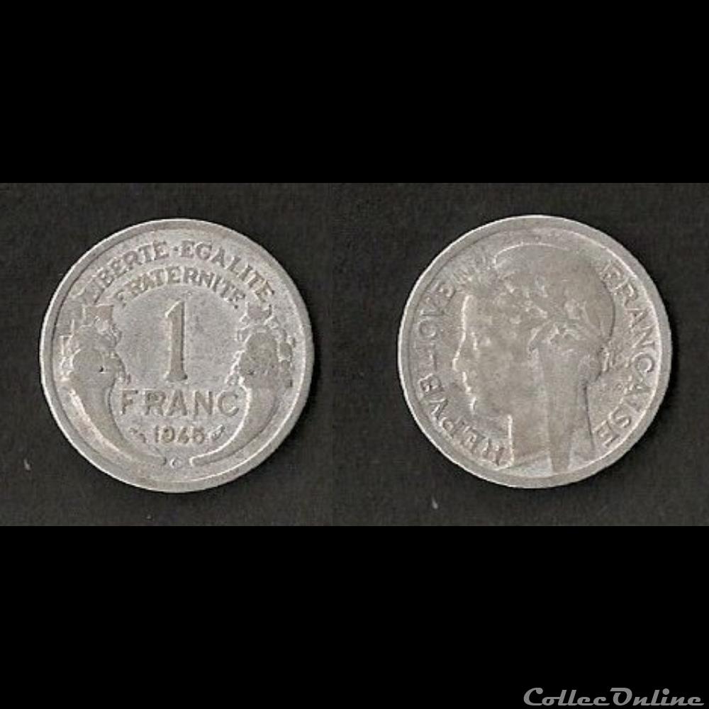 1 Franc Morlon Alu 1945 C monnaie france moderne 1 franc morlon alu 1945 c