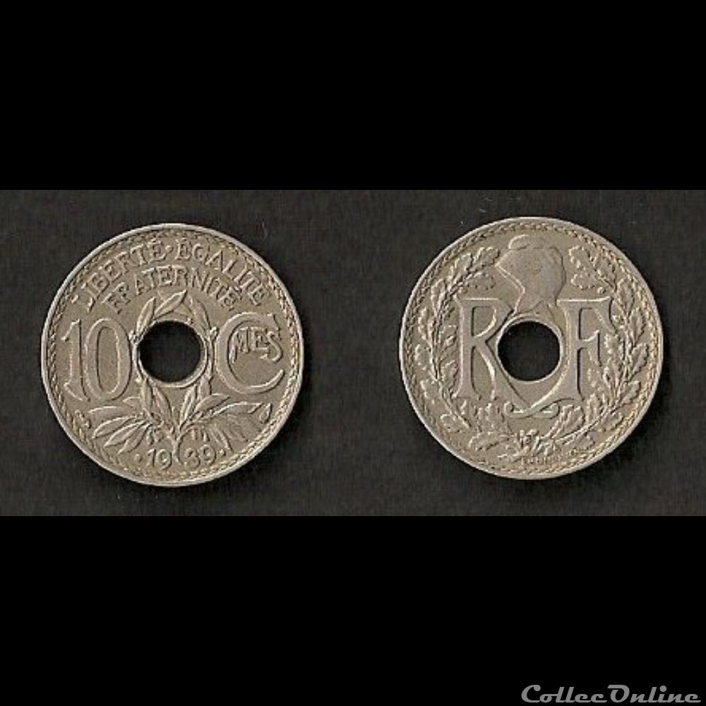 10 Cts Lindauer Maillechort .1939. monnaie france moderne 10 cts lindauer maillechort 1939
