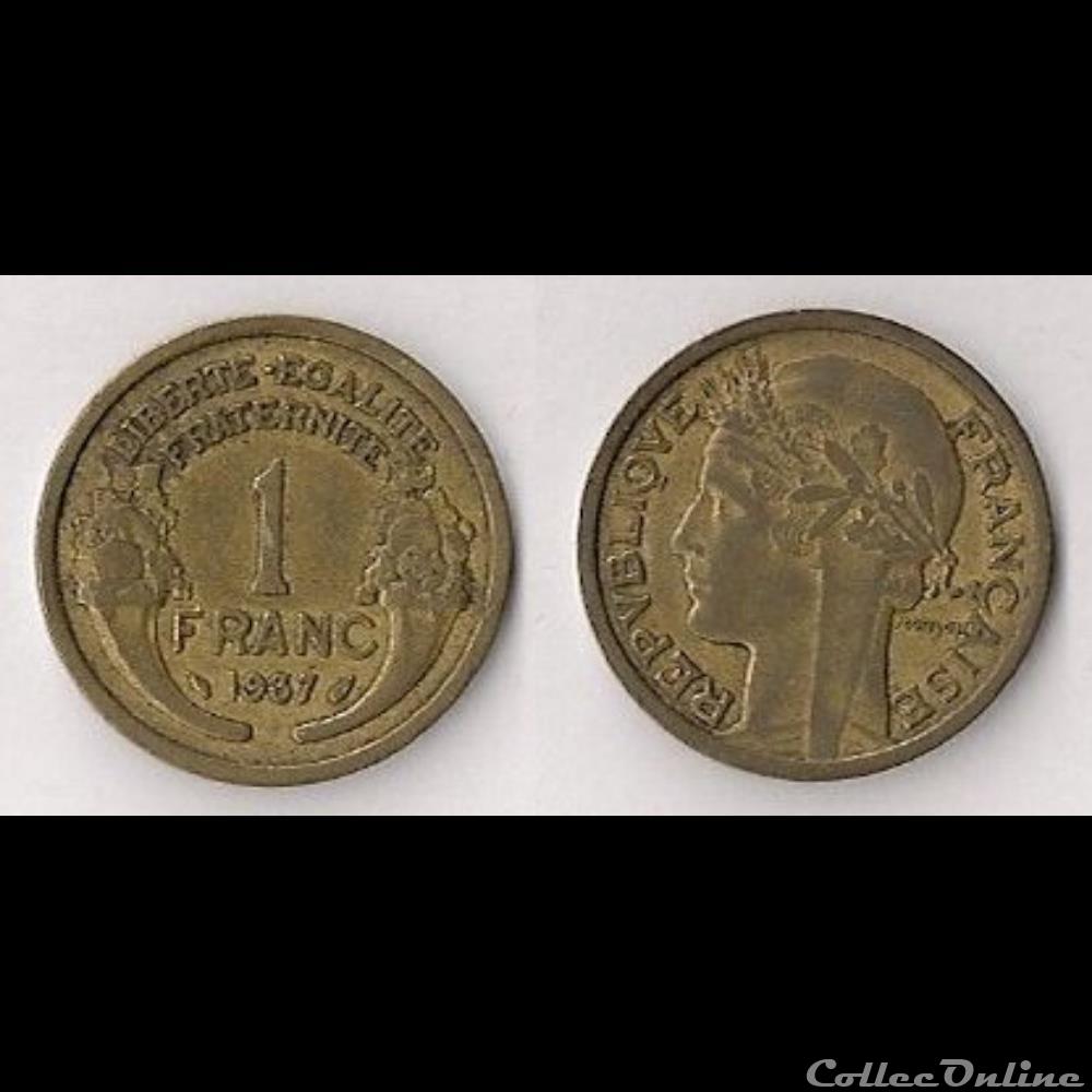 1 Franc Morlon Bronze/Alu 1937 monnaie france moderne 1 franc morlon bronze alu 1937