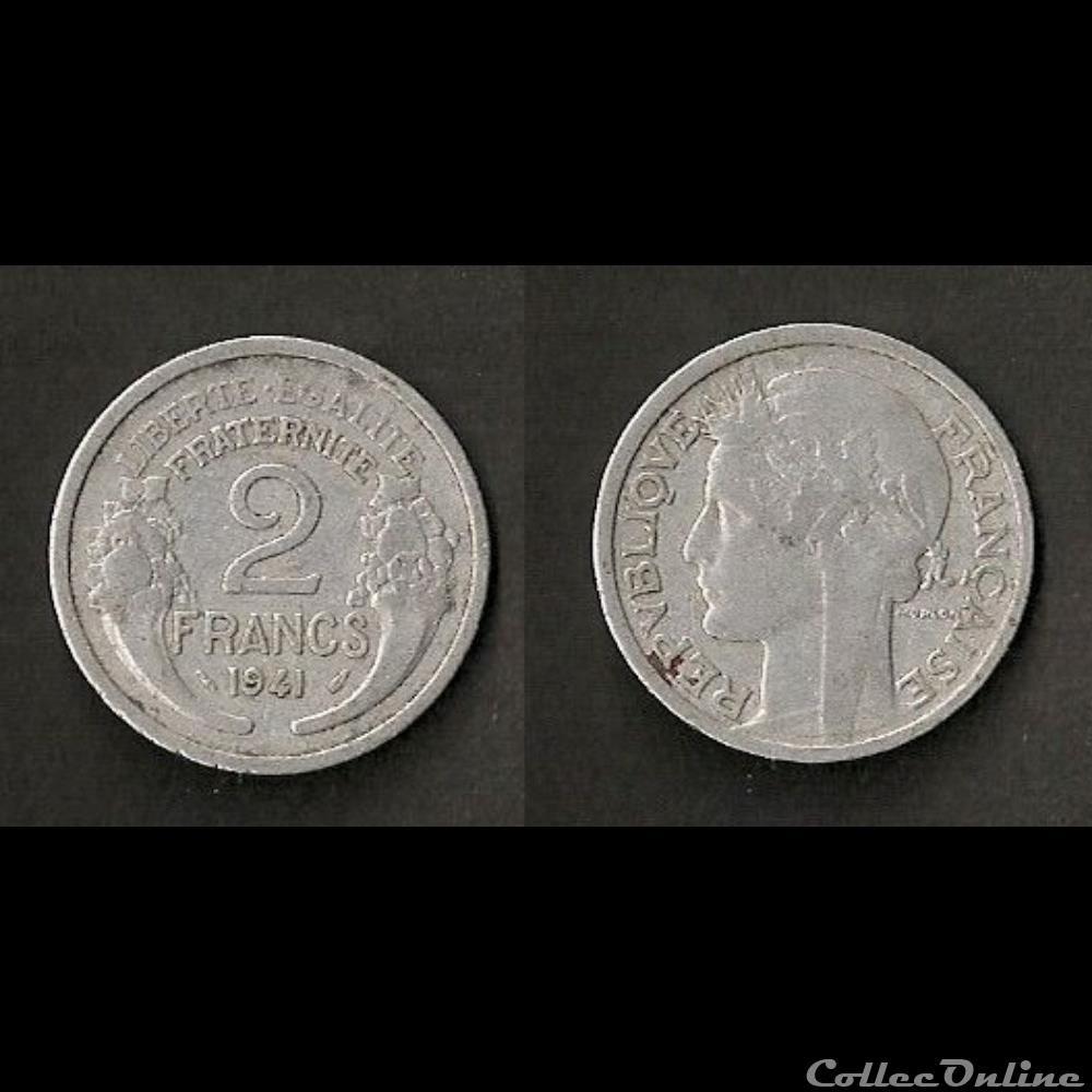 2 Francs Morlon Aluminium 1941 monnaie france moderne 2 francs morlon aluminium 1941