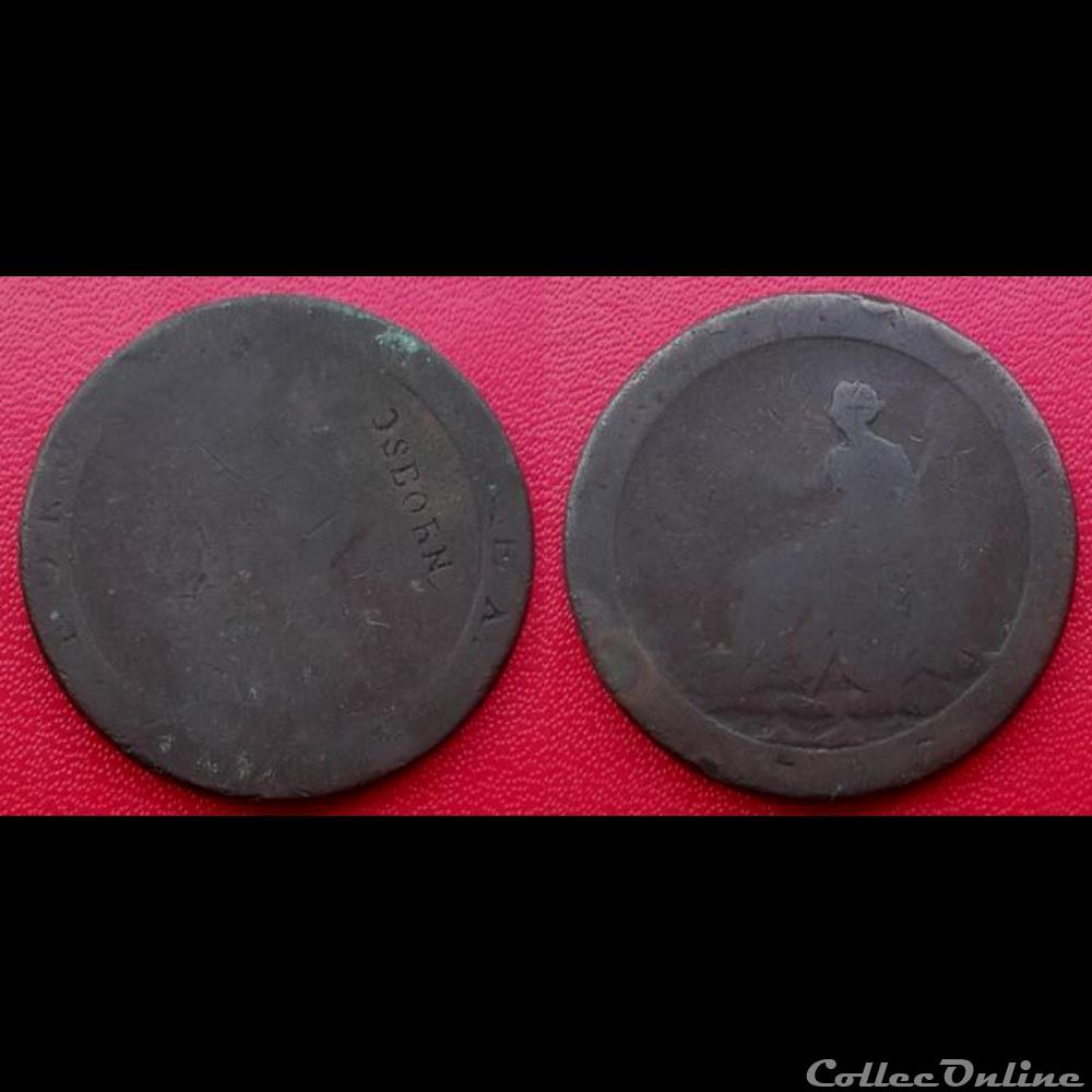 monnaie jeton mereaux romaine 2 pence de george iii contremarque osborn