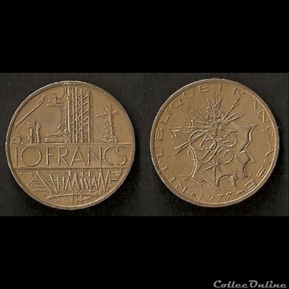 10 Francs Mathieu 1977 (Tranche A) monnaie france moderne 10 francs mathieu 1977 tranche a