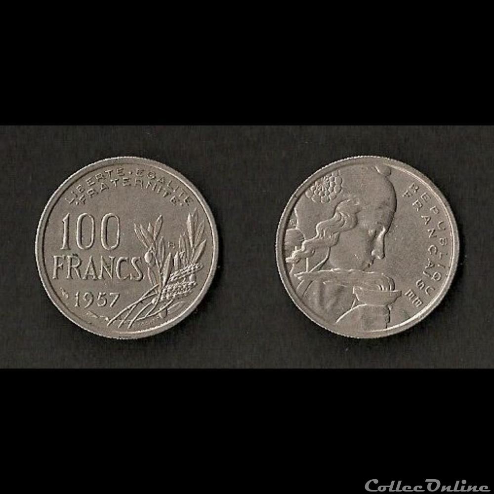100 Francs Cochet 1957 B monnaie france moderne 100 francs cochet 1957 b