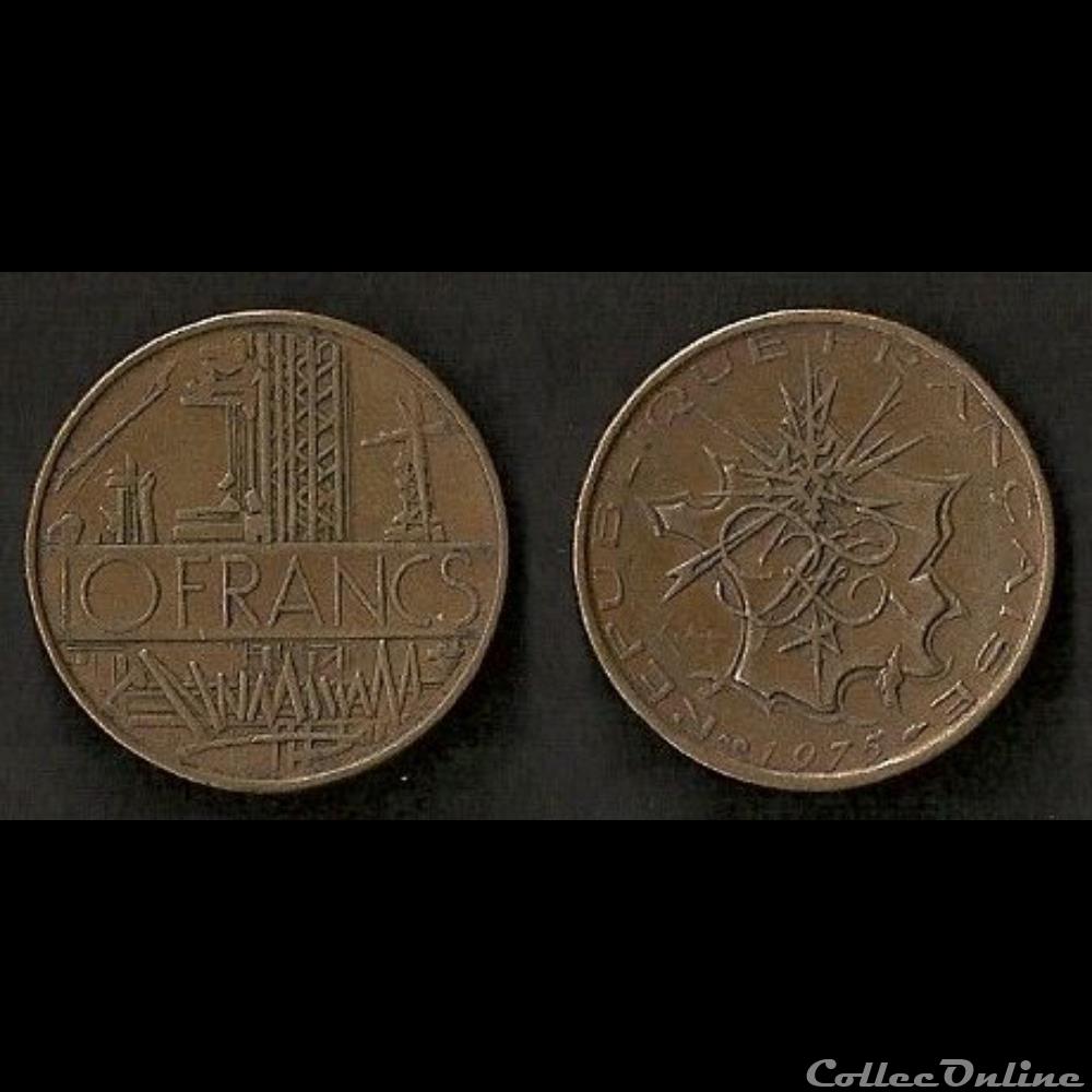 10 Francs Mathieu 1975 (Tranche A) monnaie france moderne 10 francs mathieu 1975 tranche a