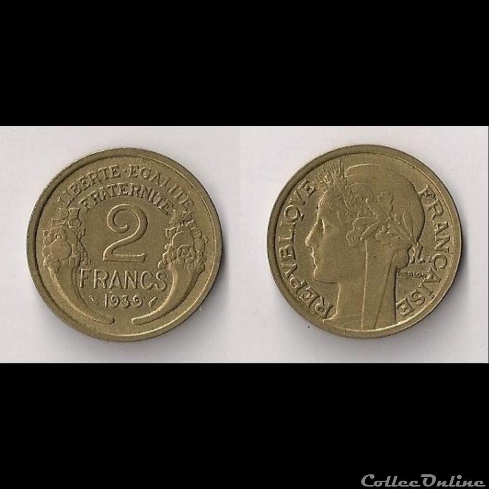 2 Francs Morlon Bronze/Alu 1939 monnaie france moderne 2 francs morlon bronze alu 1939