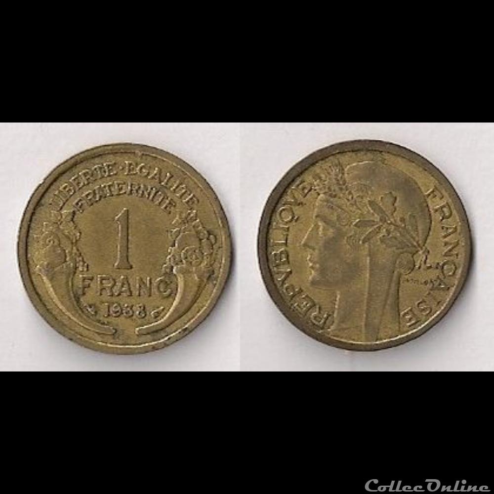 1 Franc Morlon Bronze/Alu 1938 monnaie france moderne 1 franc morlon bronze alu 1938