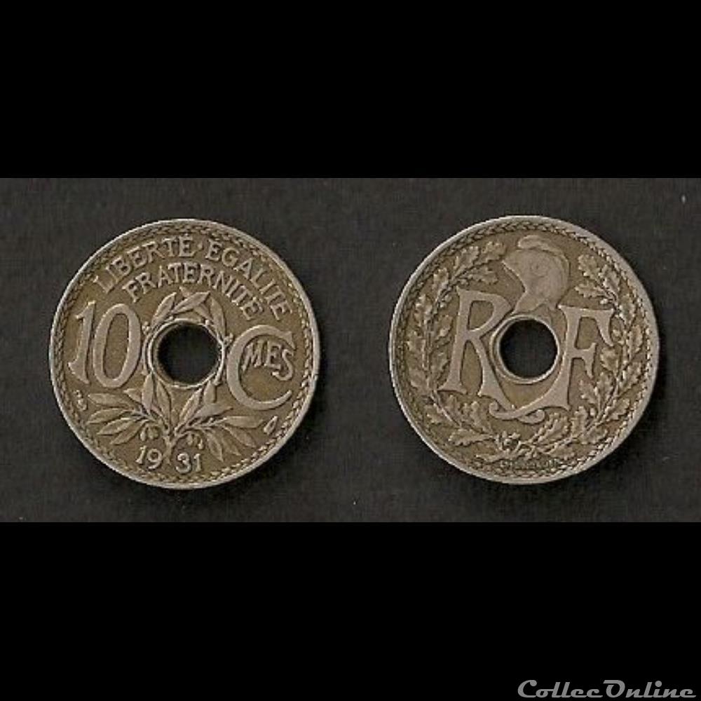 monnaie france moderne 10 cts lindauer 1931