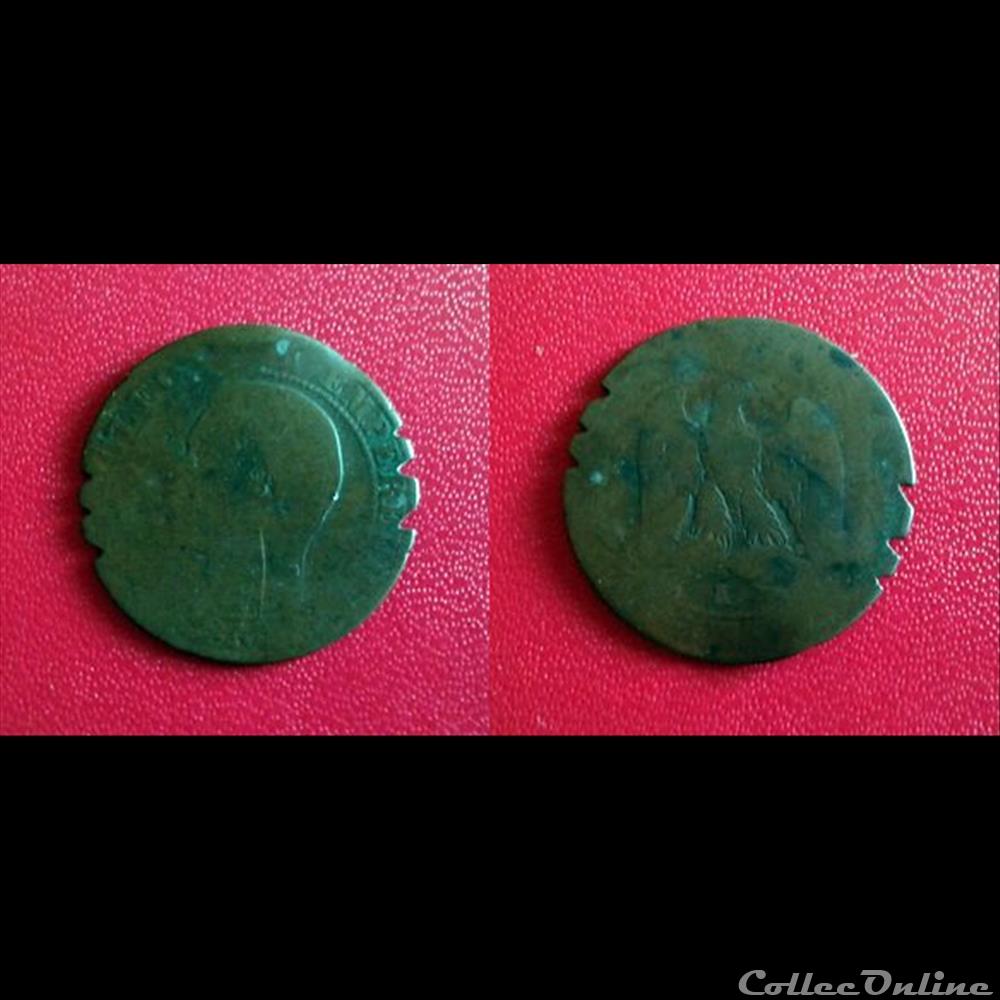 monnaie france moderne 5 cts napoleon iii 1854k crantee