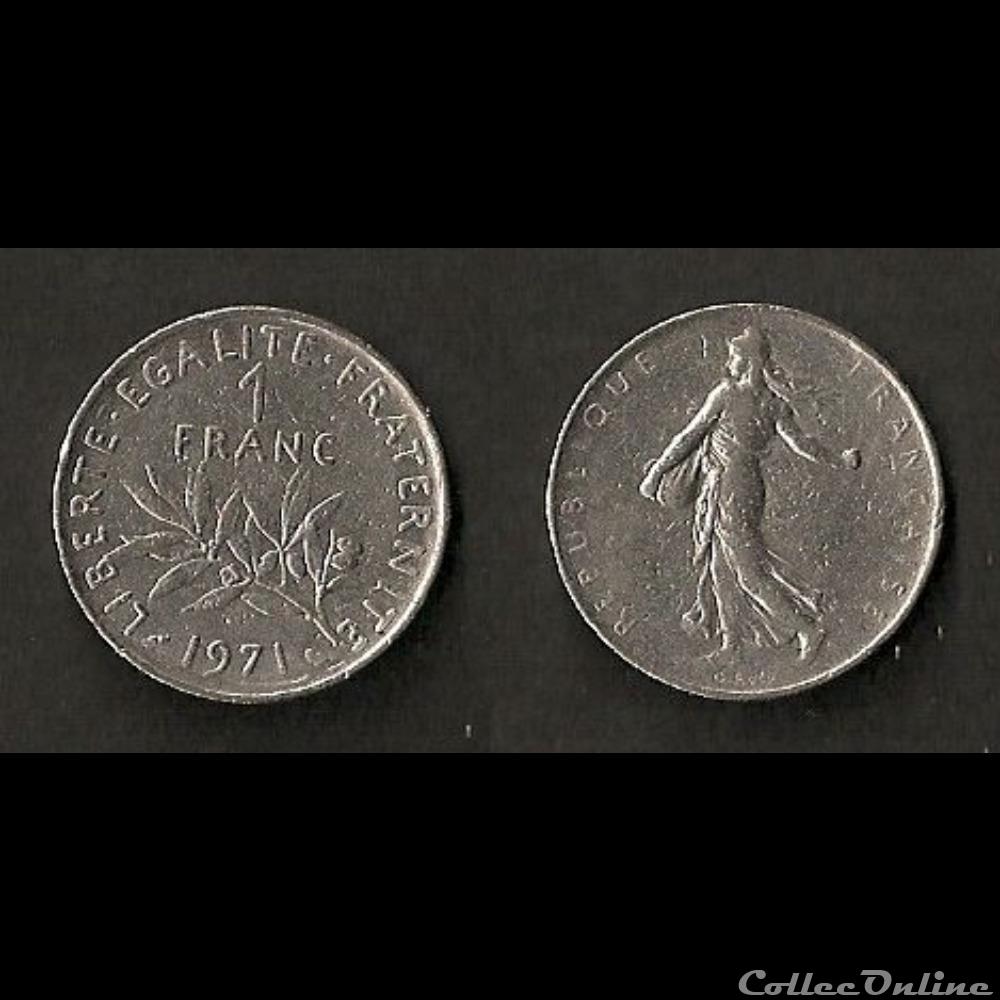 monnaie france moderne 1 franc semeuse 1971