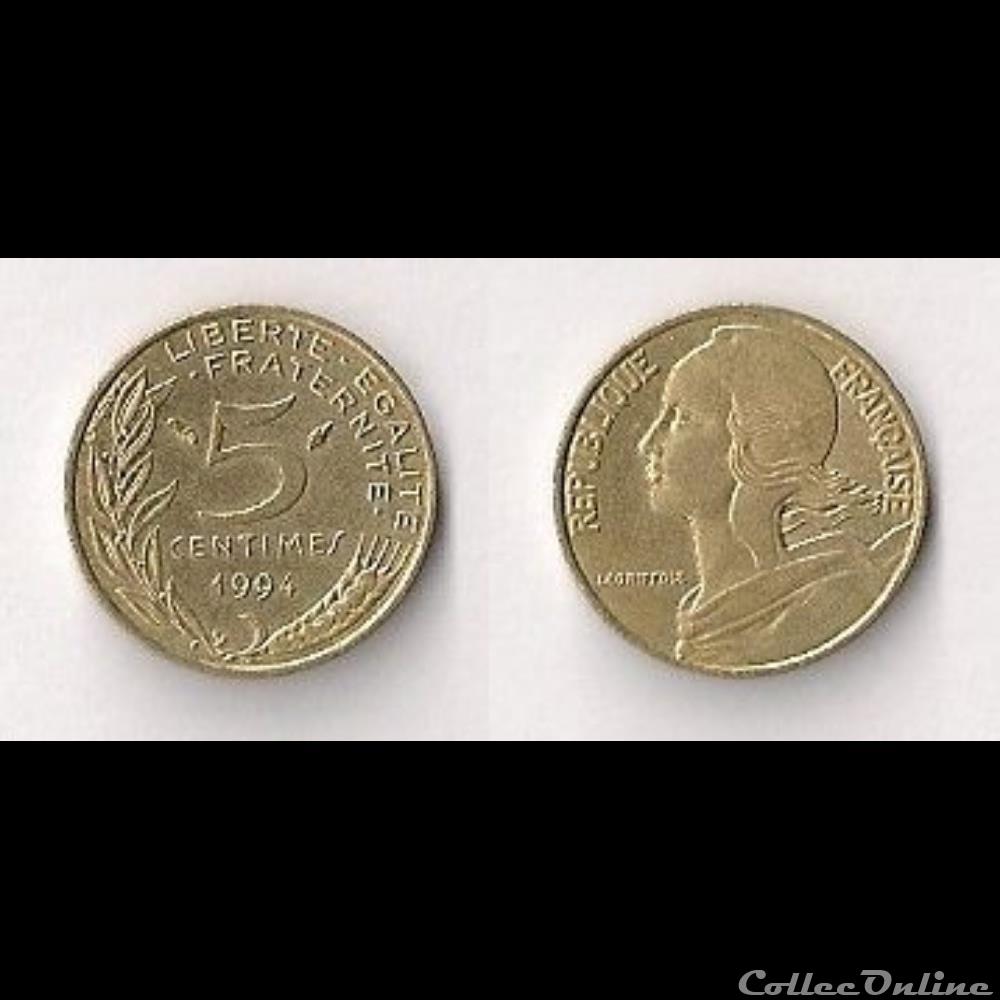 5 Cts Marianne 1994 Dauphin monnaie france moderne 5 cts marianne 1994 dauphin