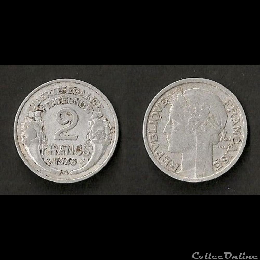 2 Francs Morlon Aluminium 1948 B monnaie france moderne 2 francs morlon aluminium 1948 b