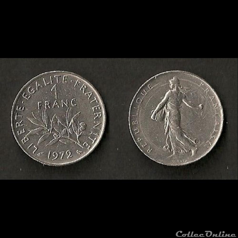 monnaie france moderne 1 franc semeuse 1972