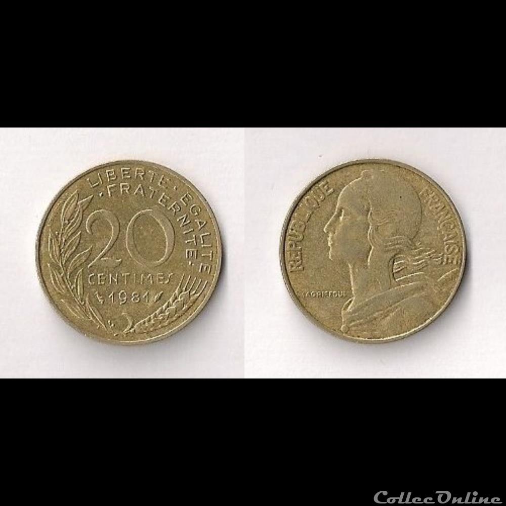monnaie france moderne 20 cts marianne 1981