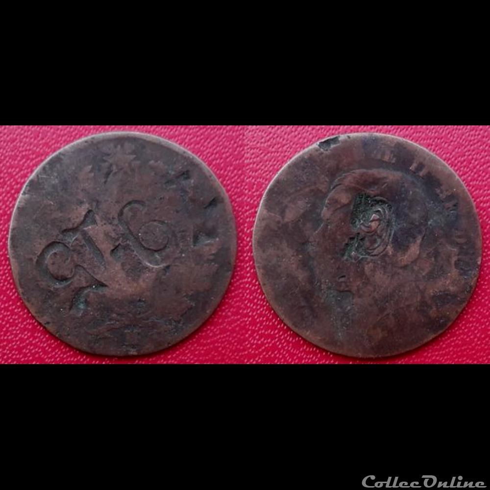 5 Centesimi contremarquée "C" et "1915" monnaie france moderne 5 centesimi contremarquee c et 1915