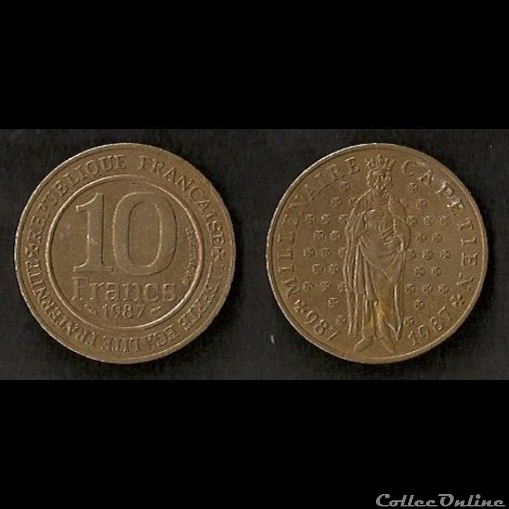 10 Francs Millénaire Capétien 1987 monnaie france moderne 10 francs millenaire capetien 1987