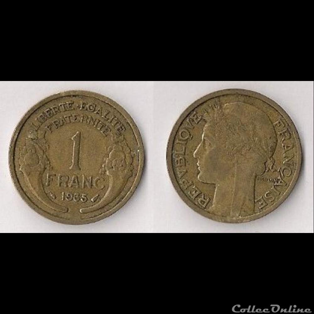 1 Franc Morlon Bronze/Alu 1935 monnaie france moderne 1 franc morlon bronze alu 1935