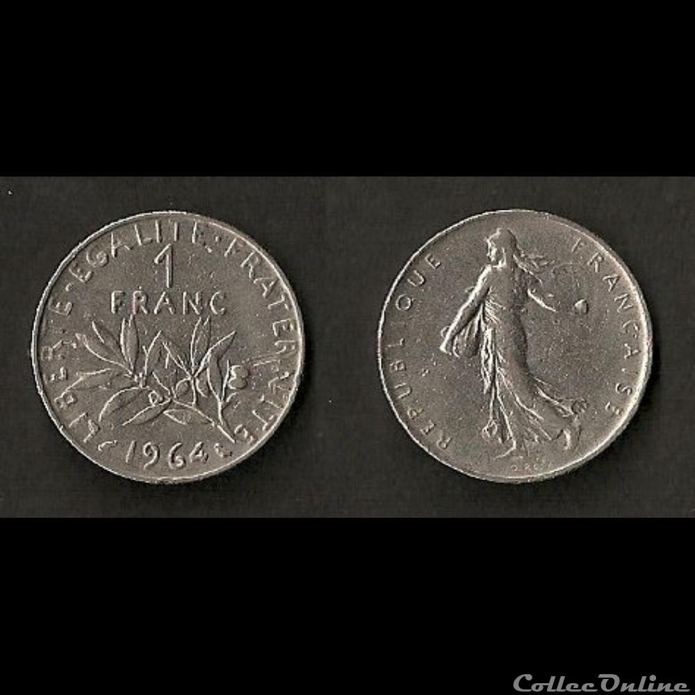 monnaie france moderne 1 franc semeuse 1964