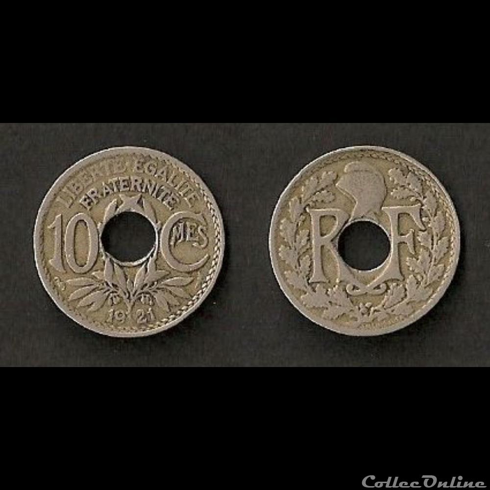monnaie france moderne 10 cts lindauer 1921