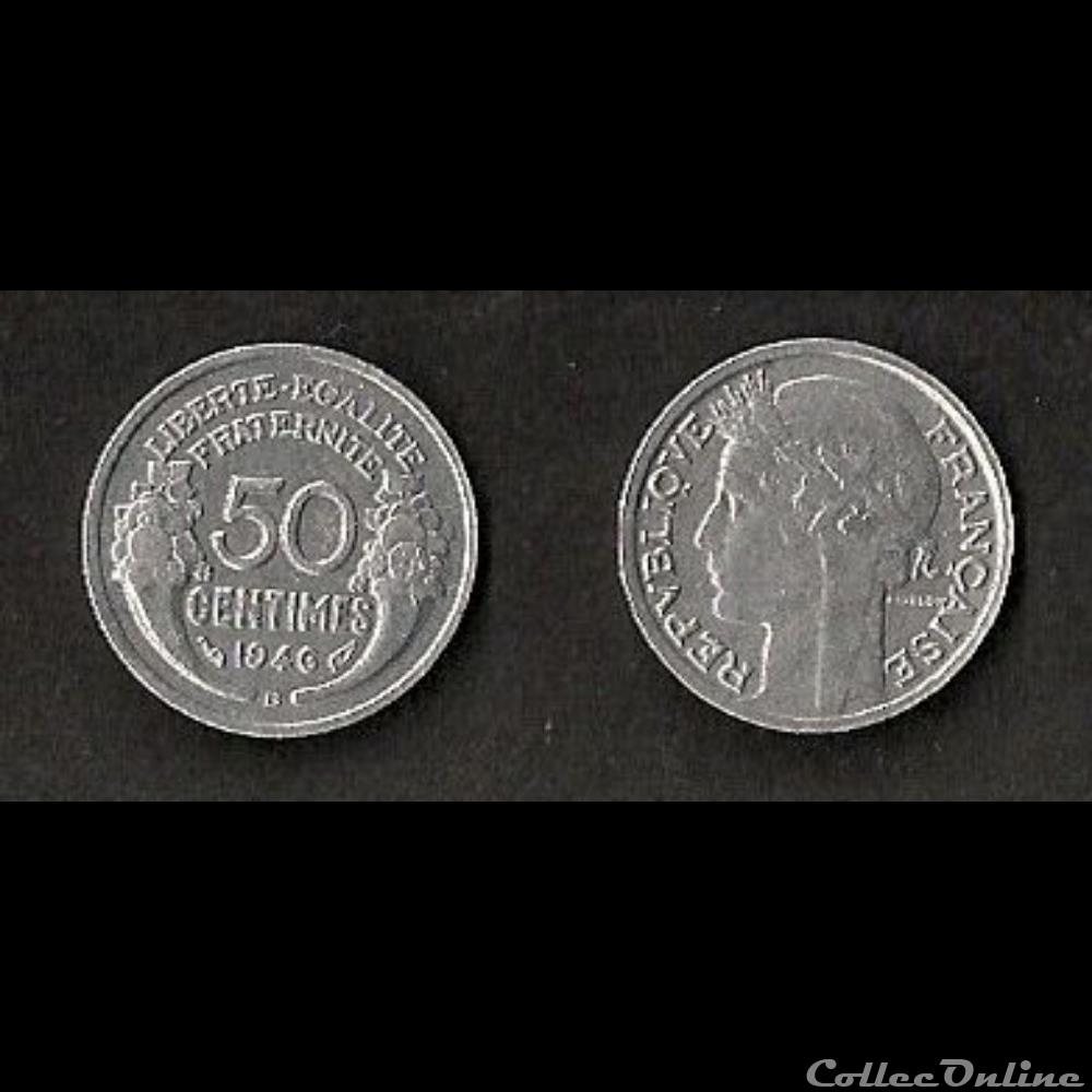 monnaie france moderne 50 cts morlon alu 1946 b