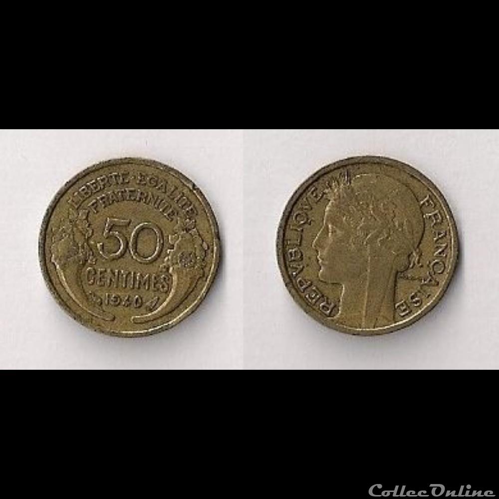 monnaie france moderne 50 cts morlon 1940