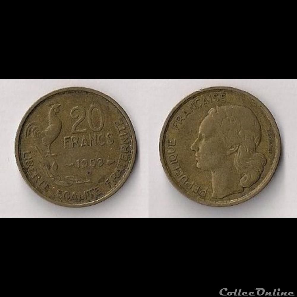 20 Francs G.Guiraud 1953 B monnaie france moderne 20 francs g guiraud 1953 b