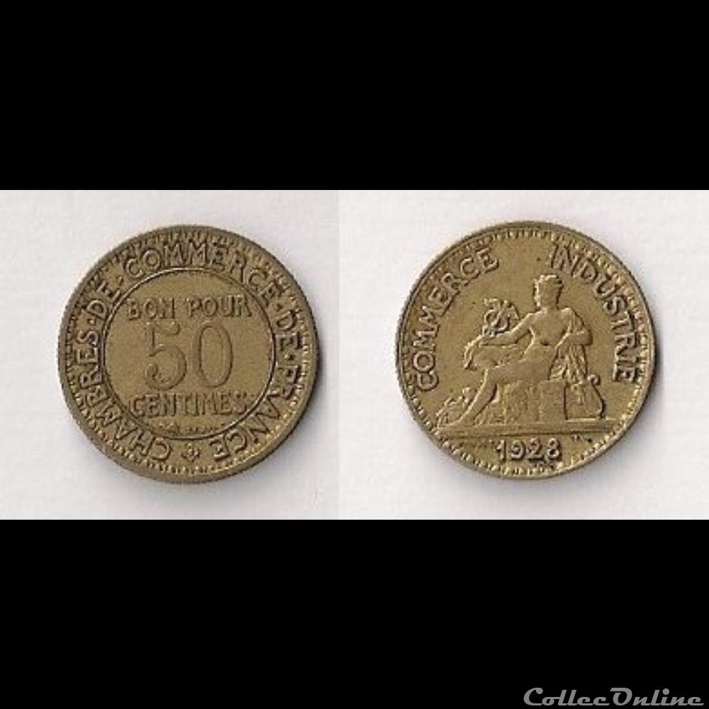 50 Cts Chambres de Commerce 1928 monnaie france moderne 50 cts chambres de commerce 1928