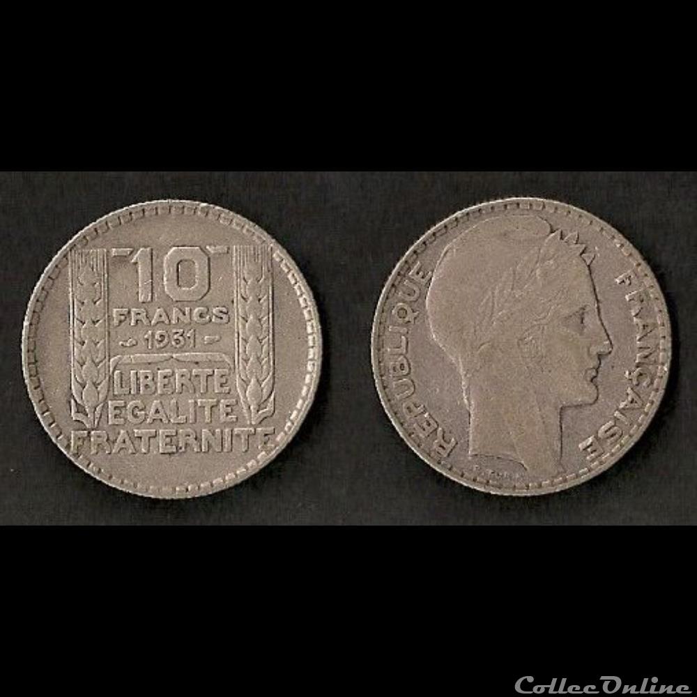 10 Francs Turin (Argent) 1931 monnaie france moderne 10 francs turin argent 1931