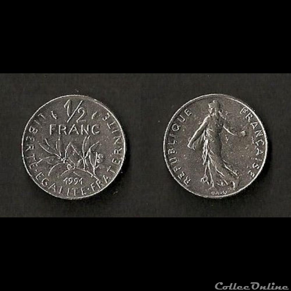 1/2 Franc Semeuse 1991 monnaie france moderne 1 2 franc semeuse 1991