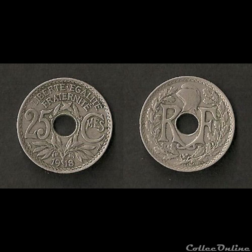 25 Cts Lindauer 1918 monnaie france moderne 25 cts lindauer 1918
