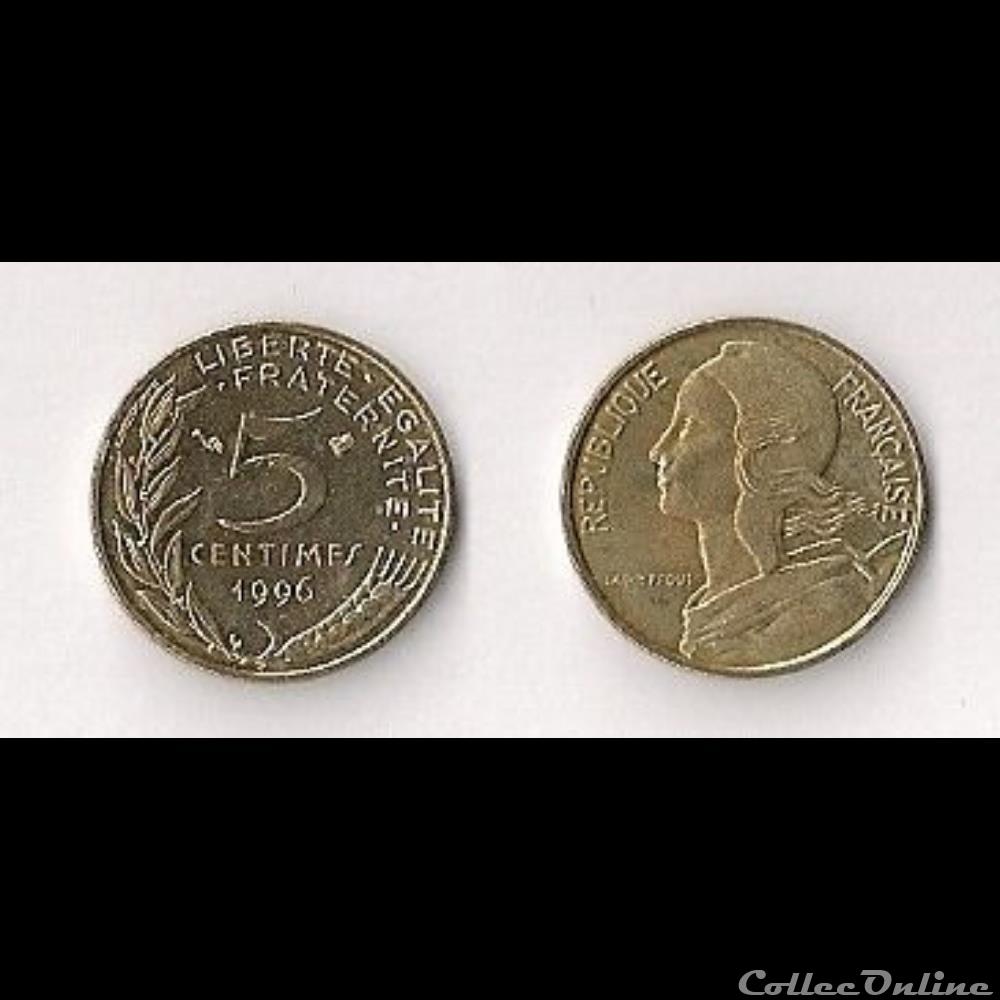 5 Cts Marianne 1996 4 plis monnaie france moderne 5 cts marianne 1996 4 plis