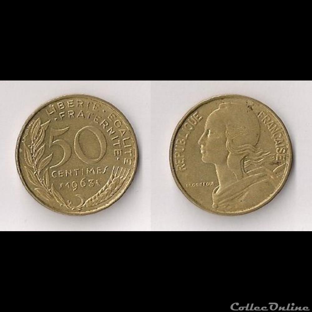 50 Cts Marianne 1963 (3 Plis) monnaie france moderne 50 cts marianne 1963 3 plis