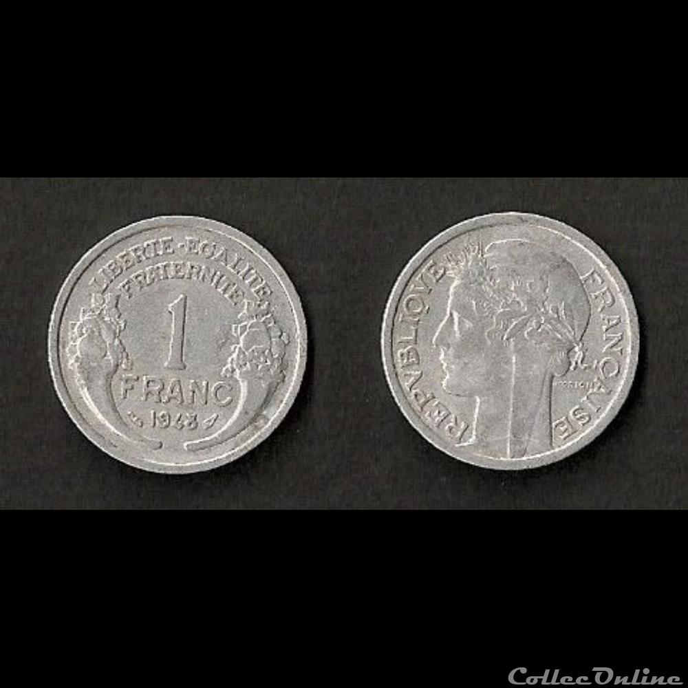 monnaie france moderne 1 franc morlon alu 1948