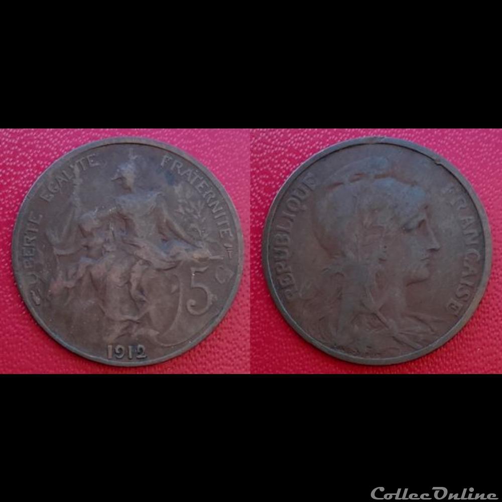 5 Cts Daniel-Dupuis 1912 monnaie france moderne 5 cts daniel dupuis 1912