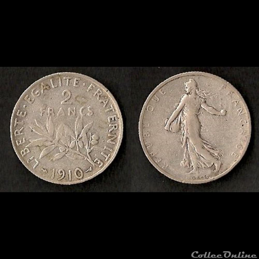 2 Francs Semeuse 1910 monnaie france moderne 2 francs semeuse 1910