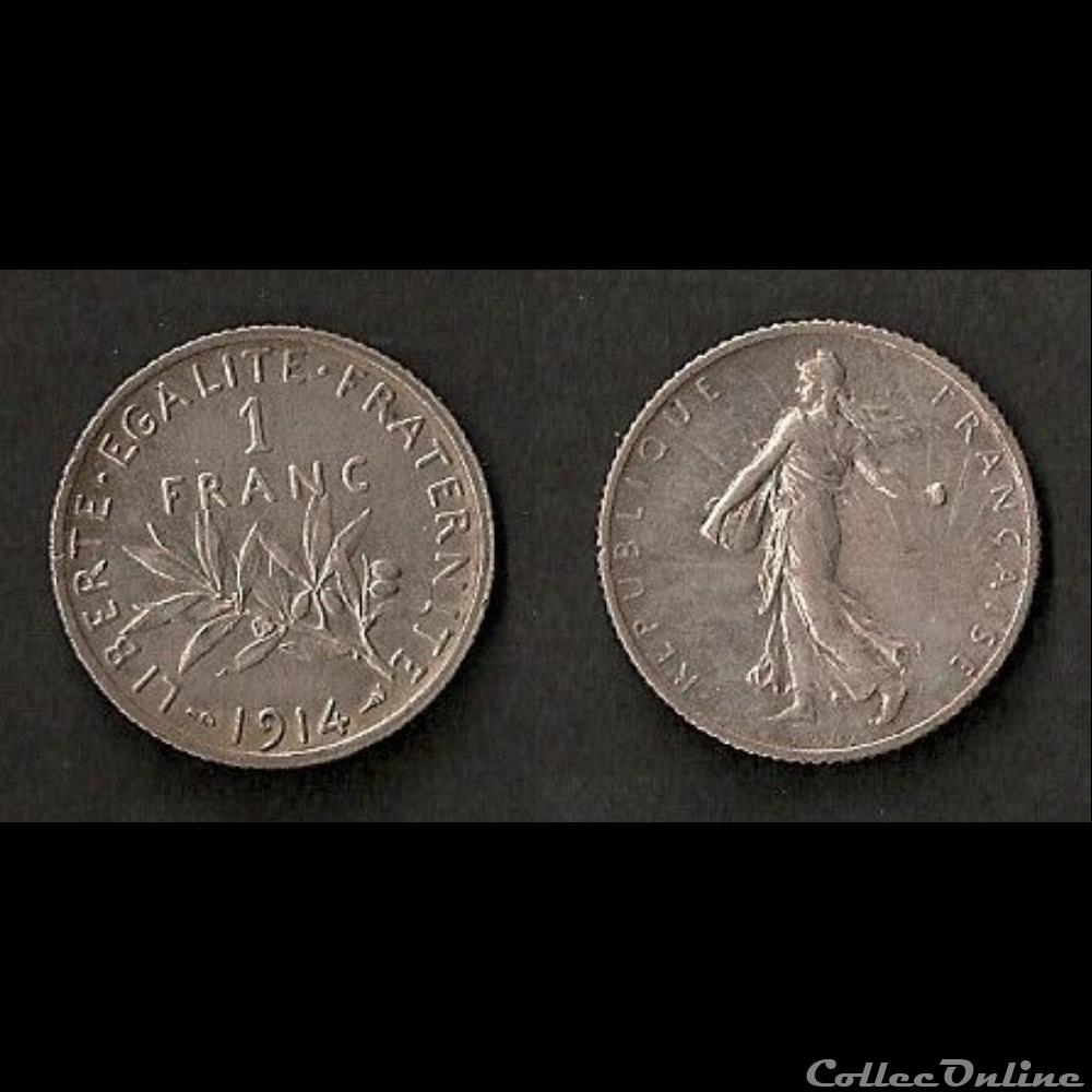 1 Franc Semeuse (Argent) 1914 monnaie france moderne 1 franc semeuse argent 1914