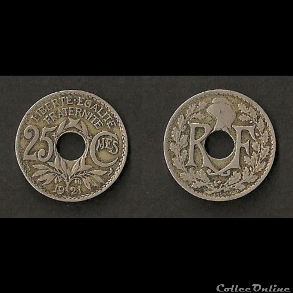25 Cts Lindauer 1921 monnaie france moderne 25 cts lindauer 1921