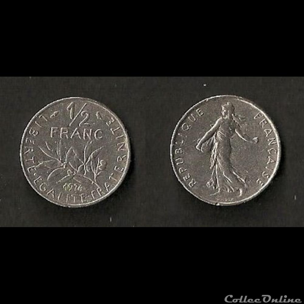1/2 Franc Semeuse 1974 monnaie france moderne 1 2 franc semeuse 1974
