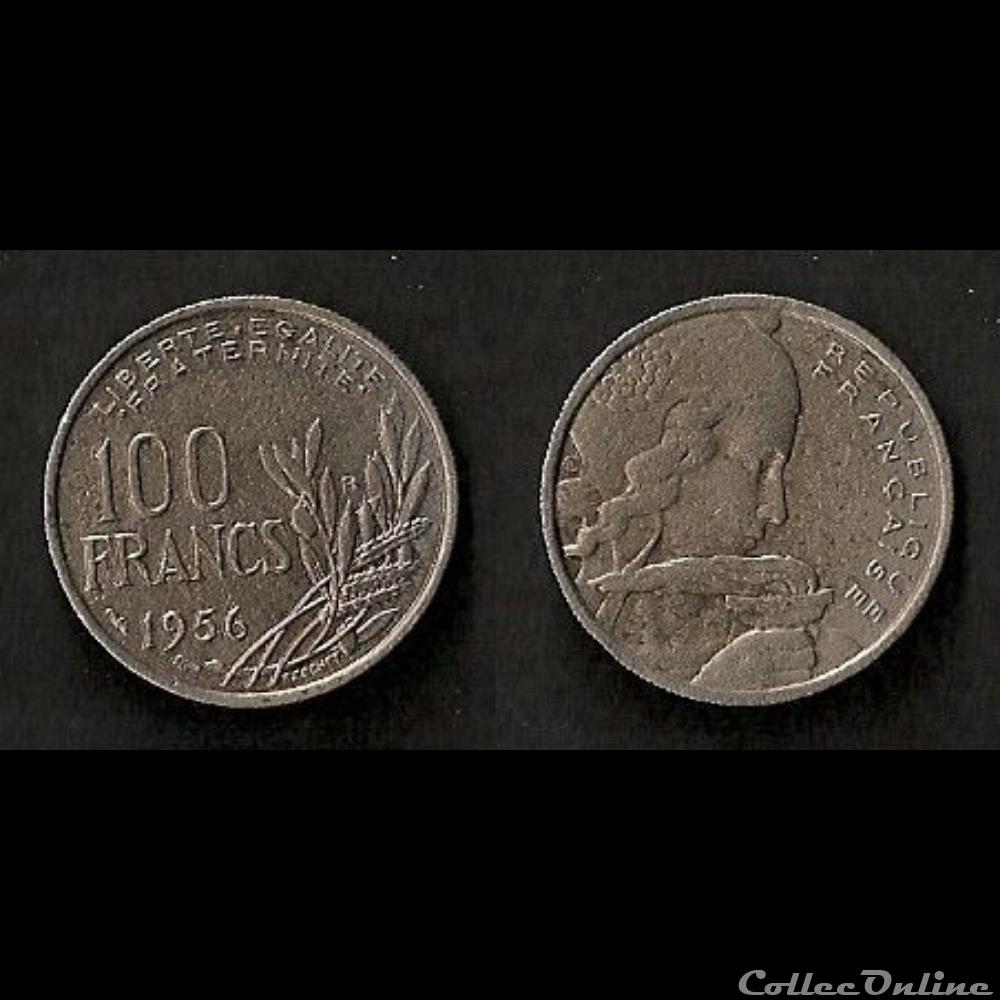 100 Francs Cochet 1956 B monnaie france moderne 100 francs cochet 1956 b