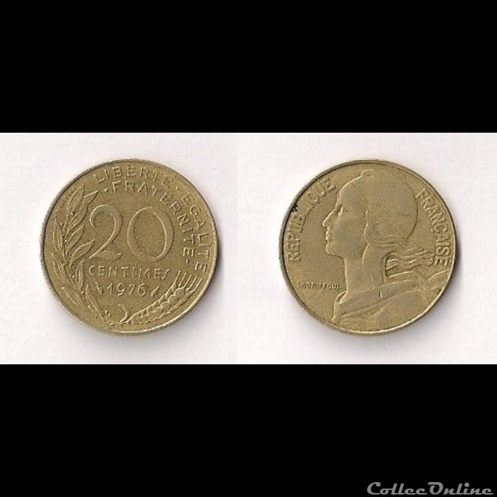 monnaie france moderne 20 cts marianne 1976