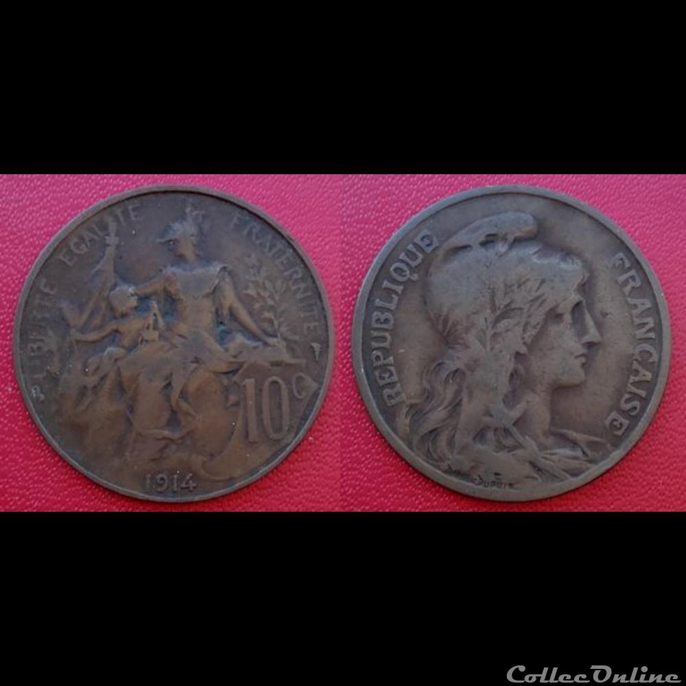 monnaie france moderne 10 cts daniel dupuis 1914