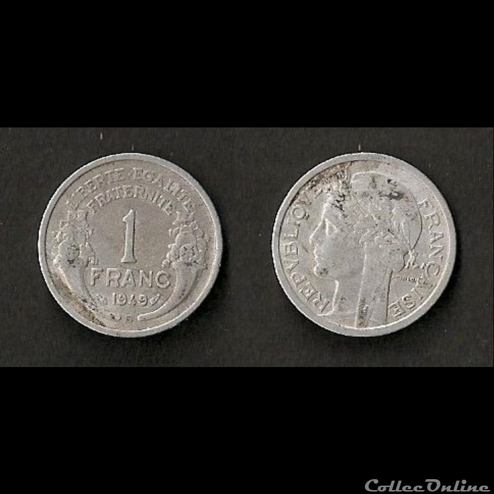 monnaie france moderne 1 franc morlon alu 1949 b