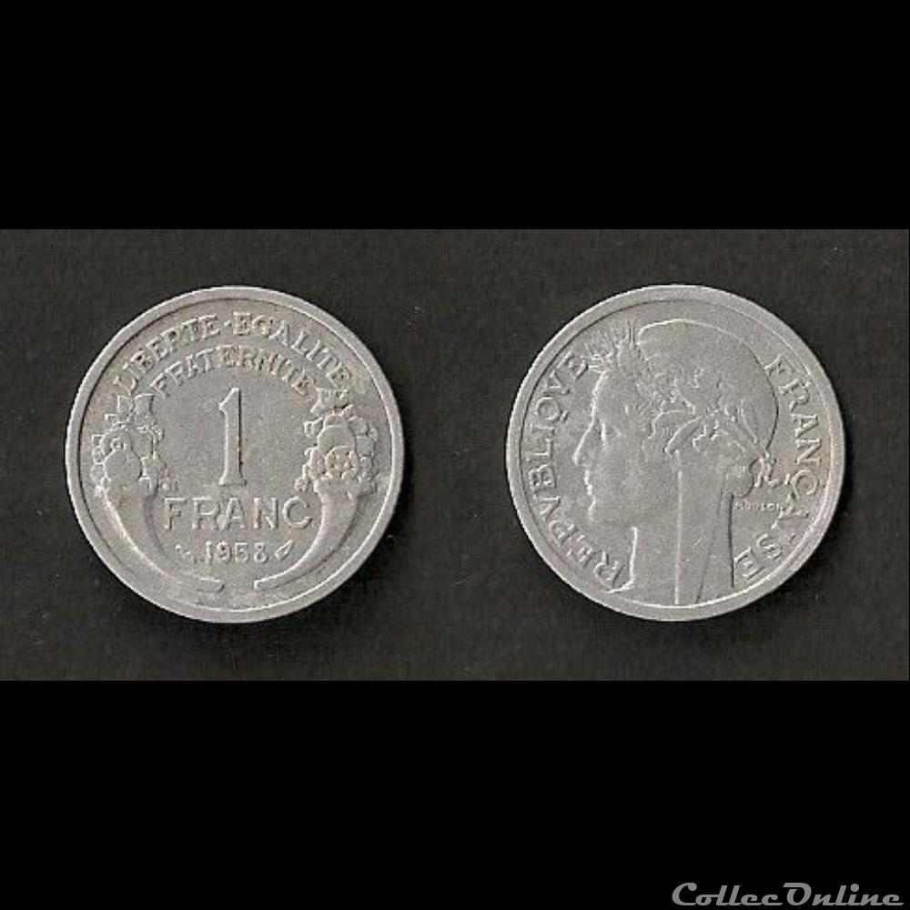 1 Franc Morlon Alu 1958 monnaie france moderne 1 franc morlon alu 1958