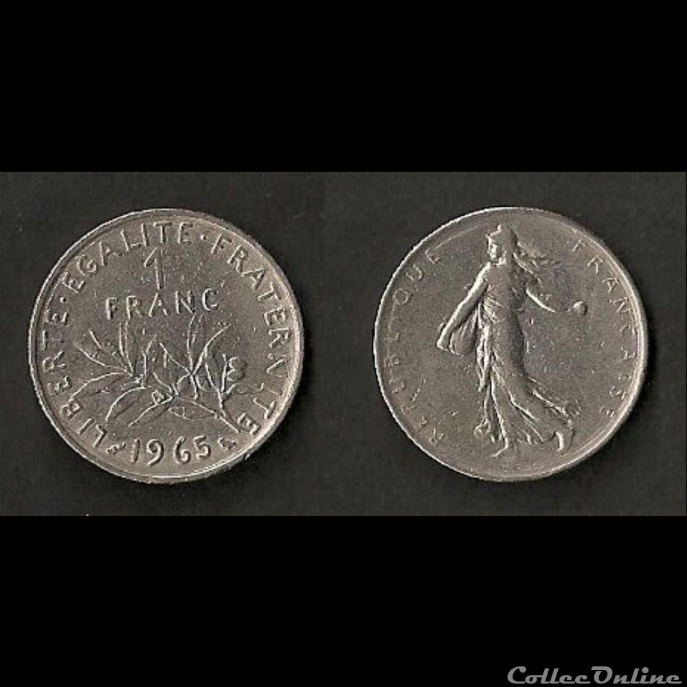 monnaie france moderne 1 franc semeuse 1965